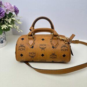 MCM Ella Mini Crossbody Bag for Women (Brown and Cognac)